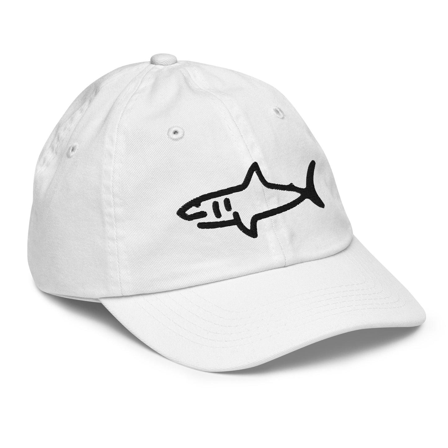 Kids Shark Hat - Black Logo - 6 Colors